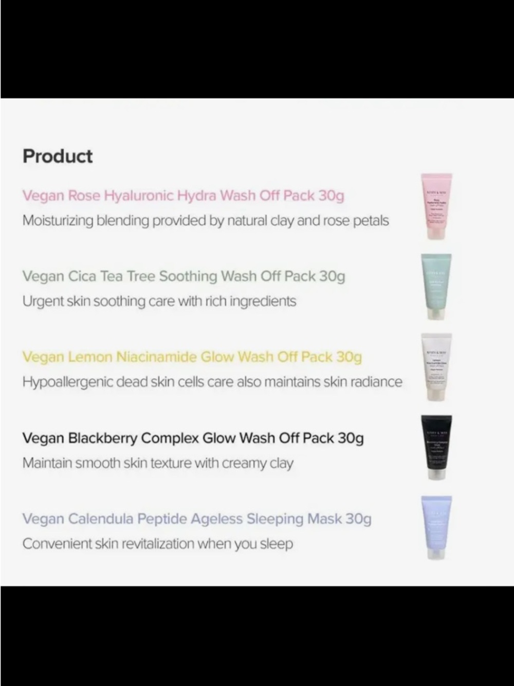 Mary&May Vegan Wash Off Mask Mini Gift Set - Picture 12 of 13